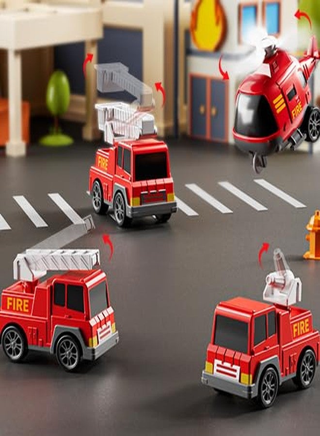 JUKUDAHU Truck Toys for 3 4 5 6 Years Old Boys, Toddler Car Toys for Toddler Boys Ages 3-5, Fire Toys Car Carrier Vehicle Toy Set, Kids Toys Truck Set for Age 3-9 - Image 4